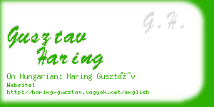 gusztav haring business card